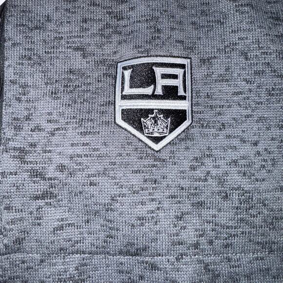 LA Kings NHL Men’s Large Full Zip Jacket Heather Gray NWT Official Licensed Prod - Picture 2 of 5